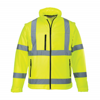 S428 Hi-Vis Softshell Jacket (3L) Yellow Small