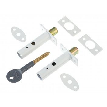 Yale Locks PM444 Door Security Bolts White Finish Visi of 2