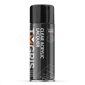 TYGRIS Clear Acrylic Lacquer Spray 400mL Aerosol - R242