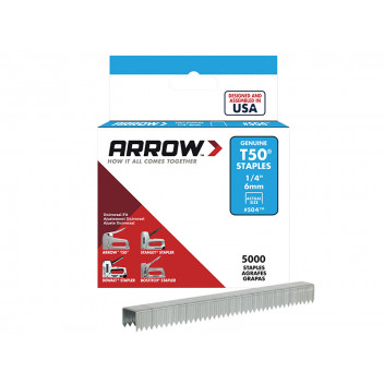 Arrow T50 Staples 6mm (1/4in) Bulk Pack 5000