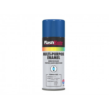 PlastiKote Multi Purpose Enamel Spray Paint Gloss Blue 400ml