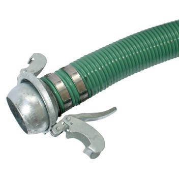 6MTR 8\" GRN MEDIUM DUTY SUCTION C/W 8\" BAUER M/F