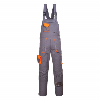 TX12 Portwest Texo Contrast Bib & Brace Grey Medium