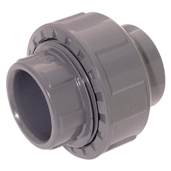 1/2\" ID UPVC SPLIT UNION DGREY