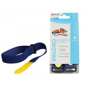 VELCRO Brand VELCRO Brand Adjustable Straps (2) 25mm x 46cm Blue