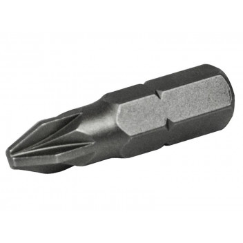 Faithfull Pozi S2 Grade Steel Screwdriver Bits PZ2 x 25mm (Pack 3)