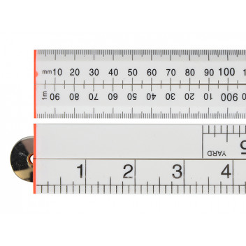 Faithfull Folding Rule White ABS Plastic 1m / 39in