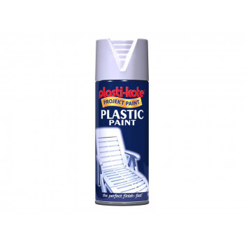 PlastiKote Plastic Paint Spray White Gloss 400ml