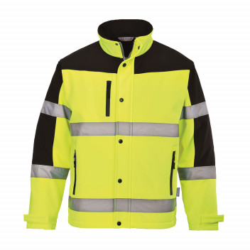 S429 Two Tone Softshell Jacket (3L) Yellow Large