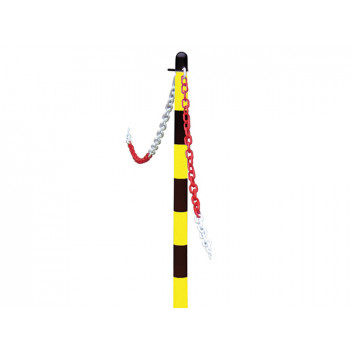 Faithfull Plastic Post for Chain - Yellow / Black