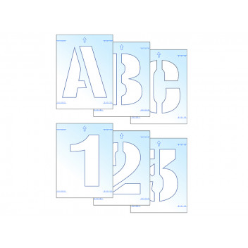 Scan Letter & Number Stencil Kit 25mm