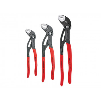 Knipex Cobra Water Pump Pliers 3 Piece Set (180mm 250mm & 300mm)