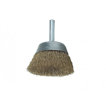 Lessmann DIY Cup Brush with Shank 50mm, 0.25 Brass Wire