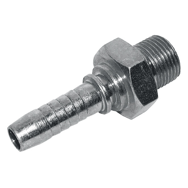 10 PACK) 1/4 HOSE ID TO 1/4 MALE BSP BSPT STRAIGHT BRASS FITTING GAS