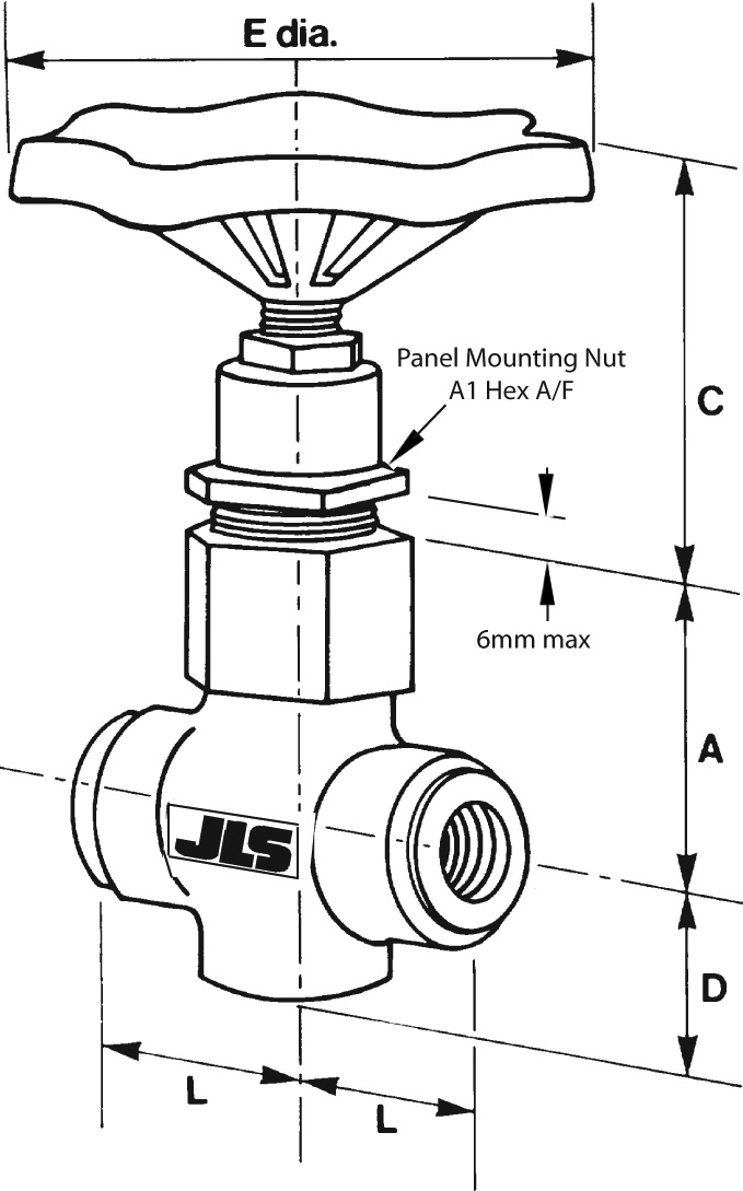 1" Stop & Control Valve InLine Ports SCF 1R