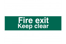 Scan Fire Exit Keep Clear Text Only - PVC 200 x 50mm