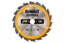 DEWALT Portable Construction Circular Saw Blade 160 x 20mm x 18T