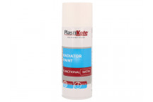PlastiKote Trade Radiator Spray Paint Satin White 400ml