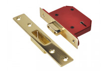 UNION StrongBOLT 2105S Polished Brass 5 Lever Mortice Deadlock Visi 81mm 3in