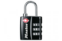 Master Lock TSA 3-Digit Combination Black Finish 30mm Padlock