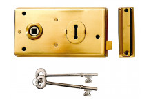Yale Locks P401 Rim Lock Polished Brass Finish 138 x 76mm Visi