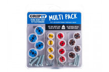 Gripit Plasterboard Fixings Multi Pack,16 Piece, Clam Pack