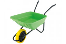 Walsall Boxed 90L Lime Polypropylene Wheelbarrow - Puncture Proof