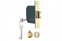 PM562 Hi-Security BS 5 Lever Mortice Deadlock 68mm 2.5in Polished Brass
