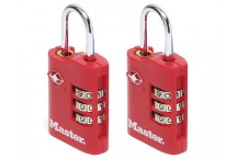 Master Lock TSA Combination Zinc Padlocks 3 Digit 30mm x 2