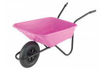 Walsall Boxed 90L Pink Polypropylene Wheelbarrow