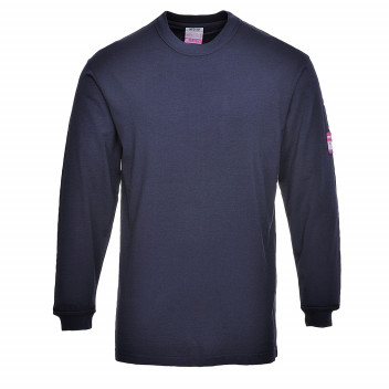 FR11 Flame Resistant Anti-Static Long Sleeve T-Shirt Navy Large
