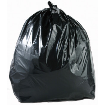 Black Plastic Waste Sacks Wheelie Bin Size 76 x 116 x 137 30\" x 46\" x 54\"