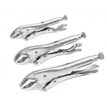 IRWIN Vise-Grip Curved Jaw Locking Pliers Set of 3 (5CR/7CR/10CR)