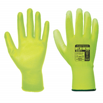 A120 PU Palm Glove Yellow Small